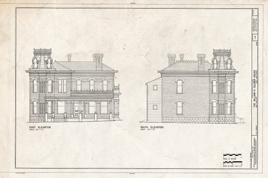 Blueprint HABS Utah,18-SALCI,28- (Sheet 3 of 5) - William H. Culmer House, 33 C Street, Salt Lake City, Salt Lake County, UT
