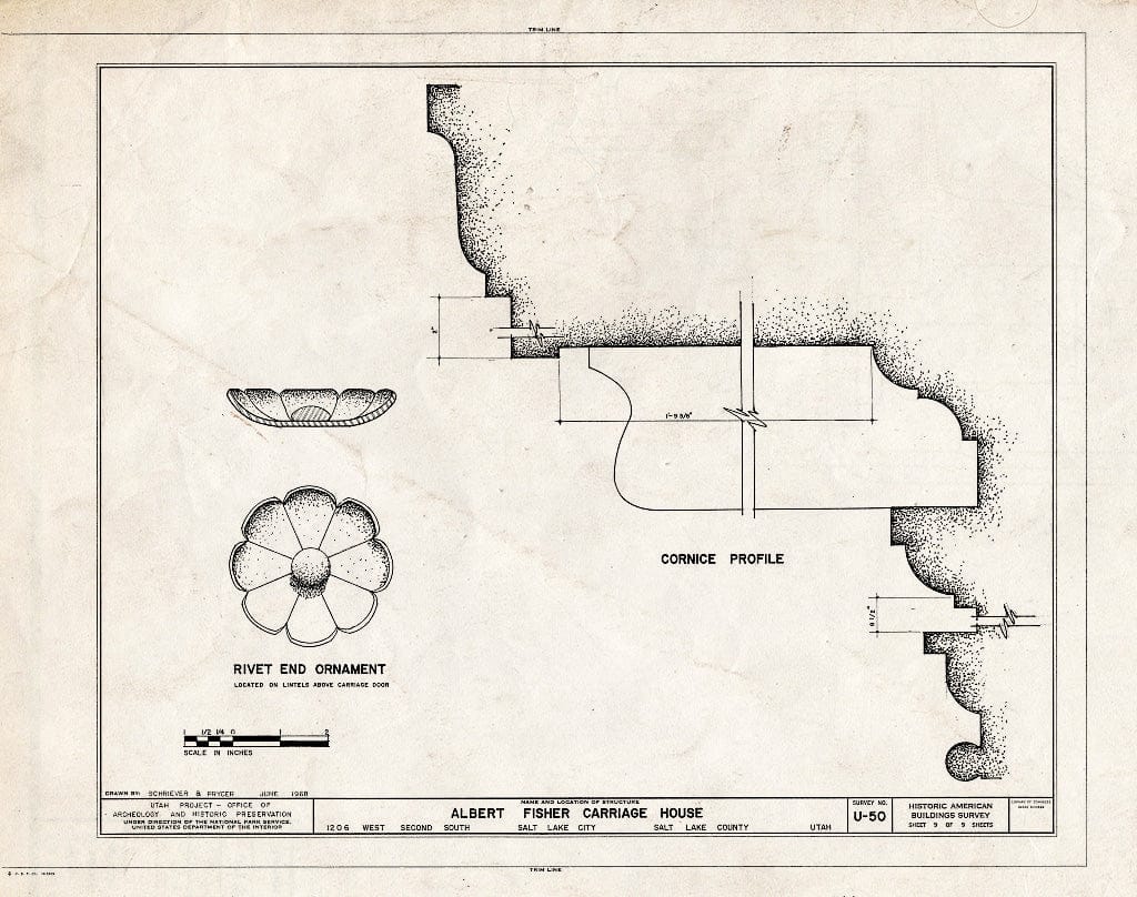 Blueprint HABS Utah,18-SALCI,14A- (Sheet 9 of 9) - Albert Fisher Carriage House, 1206 West Second South Street, Salt Lake City, Salt Lake County, UT
