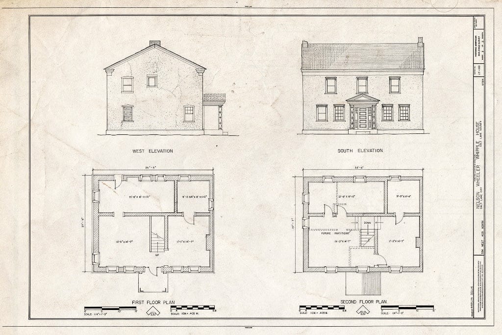 Blueprint HABS Utah,18-SALCI,29- (Sheet 2 of 2) - Nelson Wheeler Whipple House, 564 West 400 North, Salt Lake City, Salt Lake County, UT