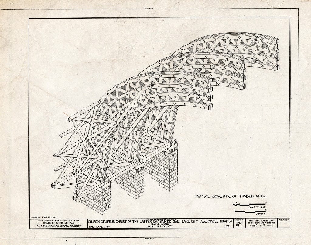 Blueprint HAER Utah,18-SALCI,2- (Sheet 5 of 5) - Mormon Tabernacle, Temple Square, Salt Lake City, Salt Lake County, UT