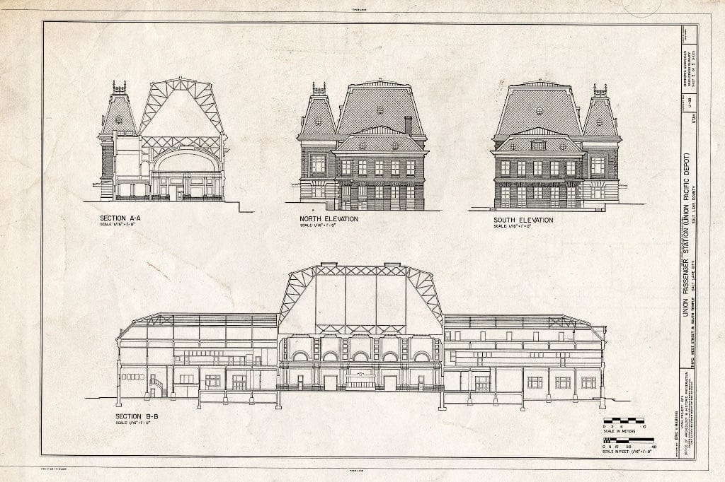 Blueprint HABS Utah,18-SAlCI,25- (Sheet 5 of 5) - Union Passenger Station, Third West & South Temple, Salt Lake City, Salt Lake County, UT