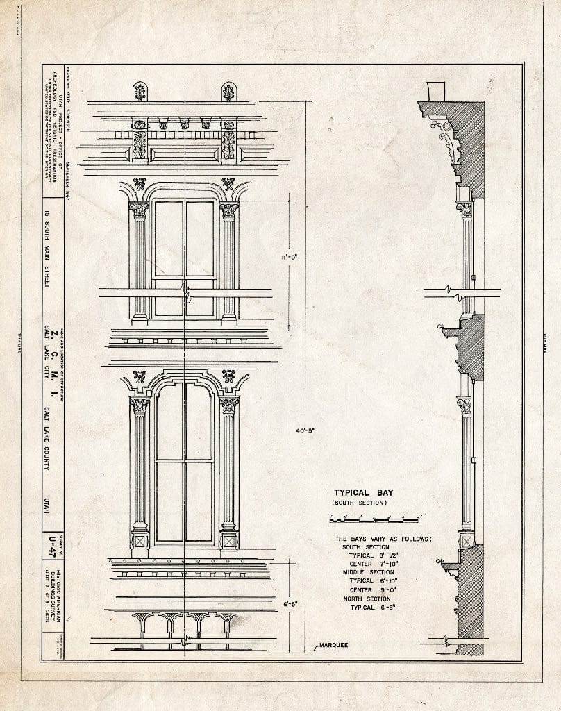 Blueprint HABS Utah,18-SALCI,11- (Sheet 3 of 3) - Zion's Cooperative Mercantile Institution, 15 South Main Street, Salt Lake City, Salt Lake County, UT