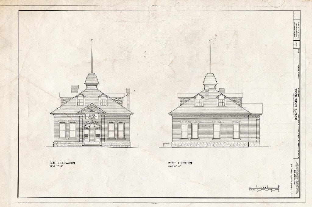 Blueprint HABS Utah,9-PANGU,1- (Sheet 4 of 5) - Bishop's Storehouse, Center Street & First Street East, Panguitch, Garfield County, UT