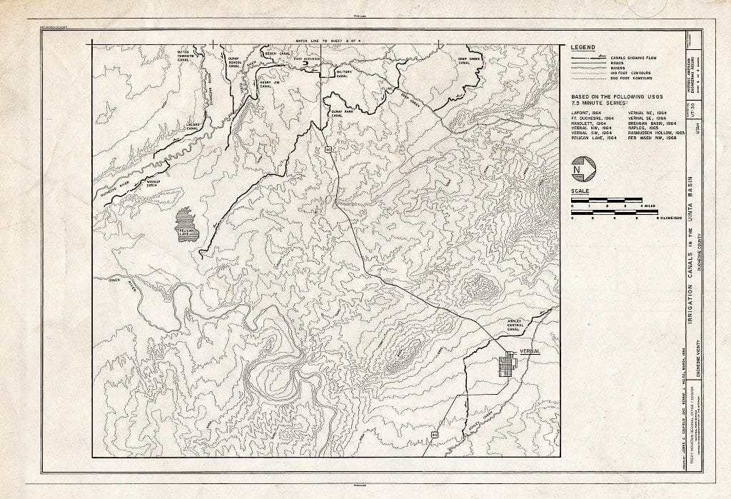 Blueprint HAER Utah,7-DUCH.V,1- (Sheet 4 of 4) - Irrigation Canals in The Uinta Basin, Duchesne, Duchesne County, UT