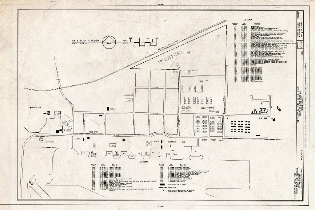 Blueprint HABS Utah,23-Wen,2- (Sheet 3 of 4) - Wendover Air Force Base, South of Interstate 80, Wendover, Tooele County, UT