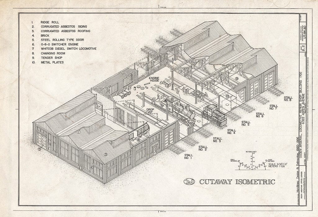 Blueprint HAER Utah,6-Lay.V,1AO- (Sheet 2 of 2) - Ogden Arsenal, Locomotive Repair Shop, 6233 Aspen Avenue, Layton, Davis County, UT