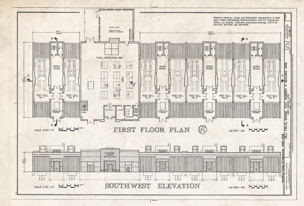 Blueprint HAER Utah,6-Lay.V,2T- (Sheet 2 of 3) - Hill Field, Engine Test No. 2, 5822 Engine Lane, Layton, Davis County, UT