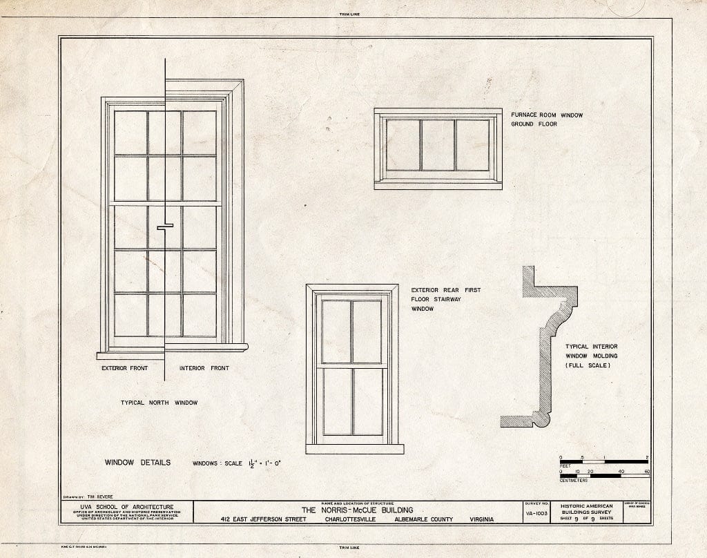 Blueprint HABS VA,2-Char,6- (Sheet 9 of 9) - Norris-McCue Building, 415 East Jefferson Street, Charlottesville, Charlottesville, VA