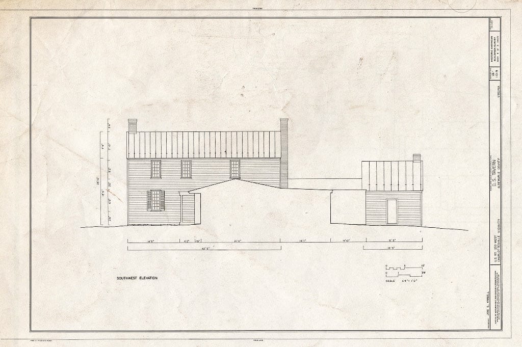 Blueprint HABS VA.2-Char.V,8- (Sheet 4 of 5) - D. S. Tavern, U.S. Route 250 West, Charlottesville, Charlottesville, VA