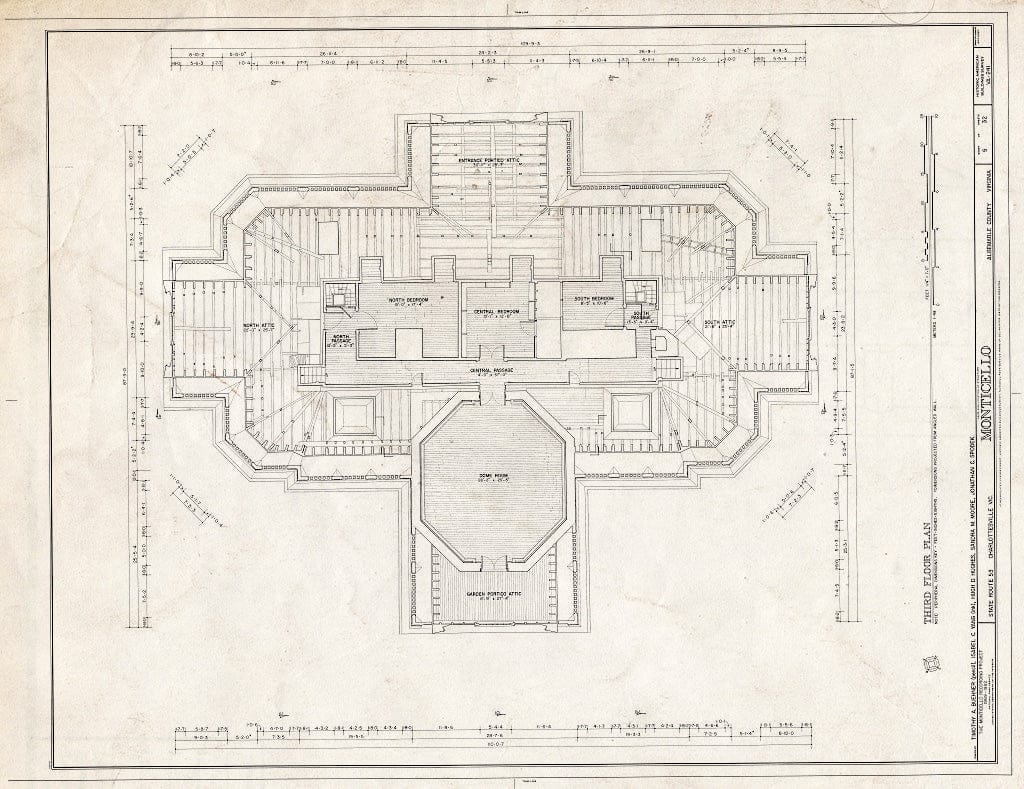 Blueprint HABS VA,2-Char.V,1- (Sheet 5 of 32) - Monticello, State Route 53 Vicinity, Charlottesville, Charlottesville, VA