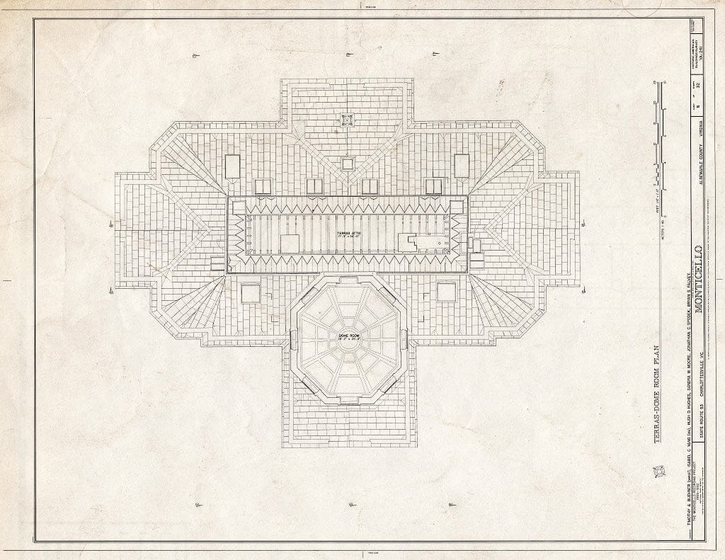 Blueprint HABS VA,2-Char.V,1- (Sheet 6 of 32) - Monticello, State Route 53 Vicinity, Charlottesville, Charlottesville, VA
