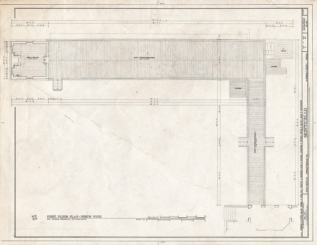 Blueprint HABS VA,2-Char.V,1- (Sheet 9 of 32) - Monticello, State Route 53 Vicinity, Charlottesville, Charlottesville, VA