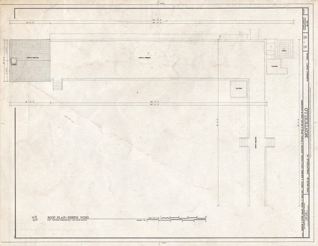 Blueprint HABS VA,2-Char.V,1- (Sheet 10 of 32) - Monticello, State Route 53 Vicinity, Charlottesville, Charlottesville, VA