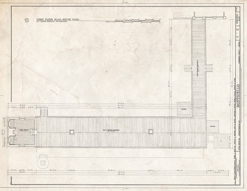 Blueprint HABS VA,2-Char.V,1- (Sheet 12 of 32) - Monticello, State Route 53 Vicinity, Charlottesville, Charlottesville, VA