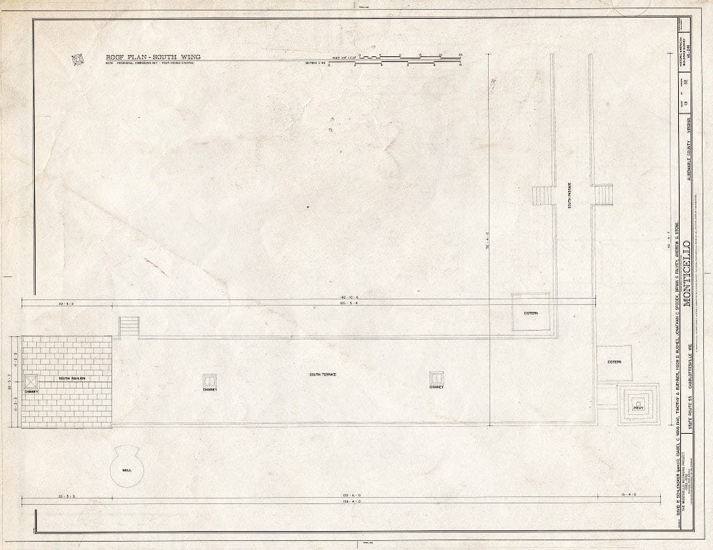 Blueprint HABS VA,2-Char.V,1- (Sheet 13 of 32) - Monticello, State Route 53 Vicinity, Charlottesville, Charlottesville, VA