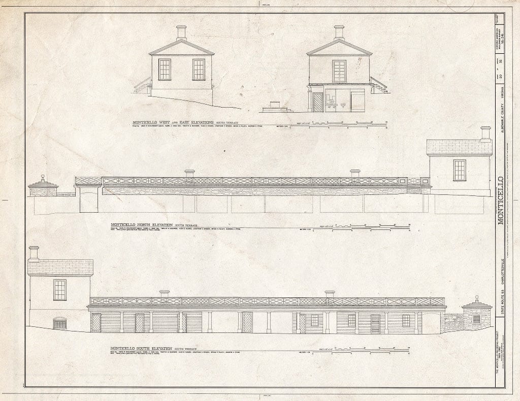 Blueprint HABS VA,2-Char.V,1- (Sheet 20 of 32) - Monticello, State Route 53 Vicinity, Charlottesville, Charlottesville, VA