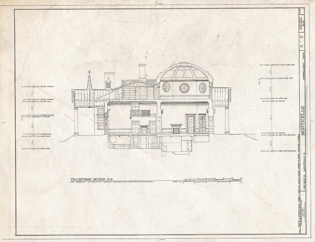 Blueprint HABS VA,2-Char.V,1- (Sheet 24 of 32) - Monticello, State Route 53 Vicinity, Charlottesville, Charlottesville, VA