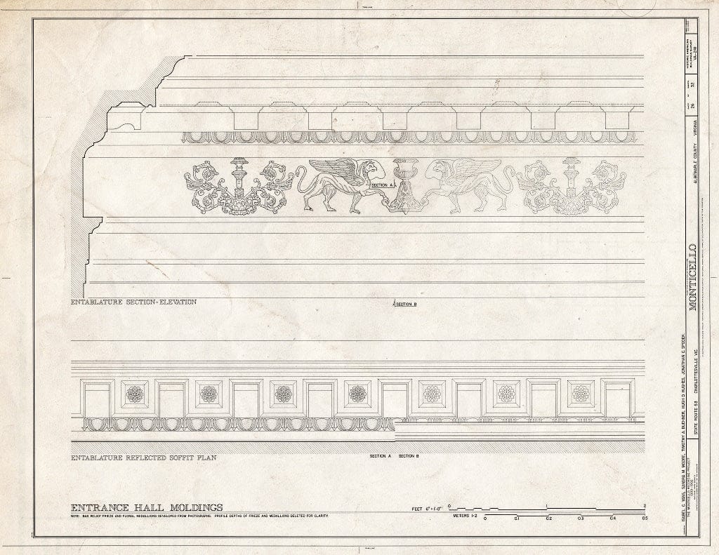 Blueprint HABS VA,2-Char.V,1- (Sheet 26 of 32) - Monticello, State Route 53 Vicinity, Charlottesville, Charlottesville, VA