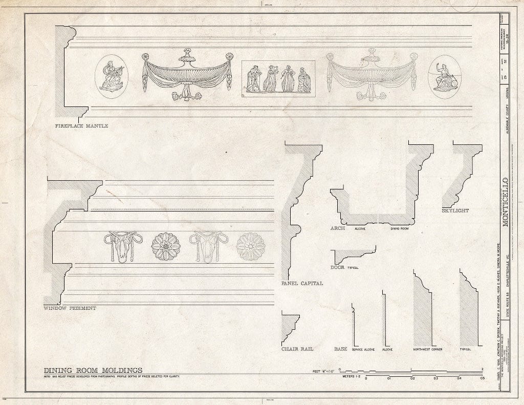 Blueprint HABS VA,2-Char.V,1- (Sheet 29 of 32) - Monticello, State Route 53 Vicinity, Charlottesville, Charlottesville, VA