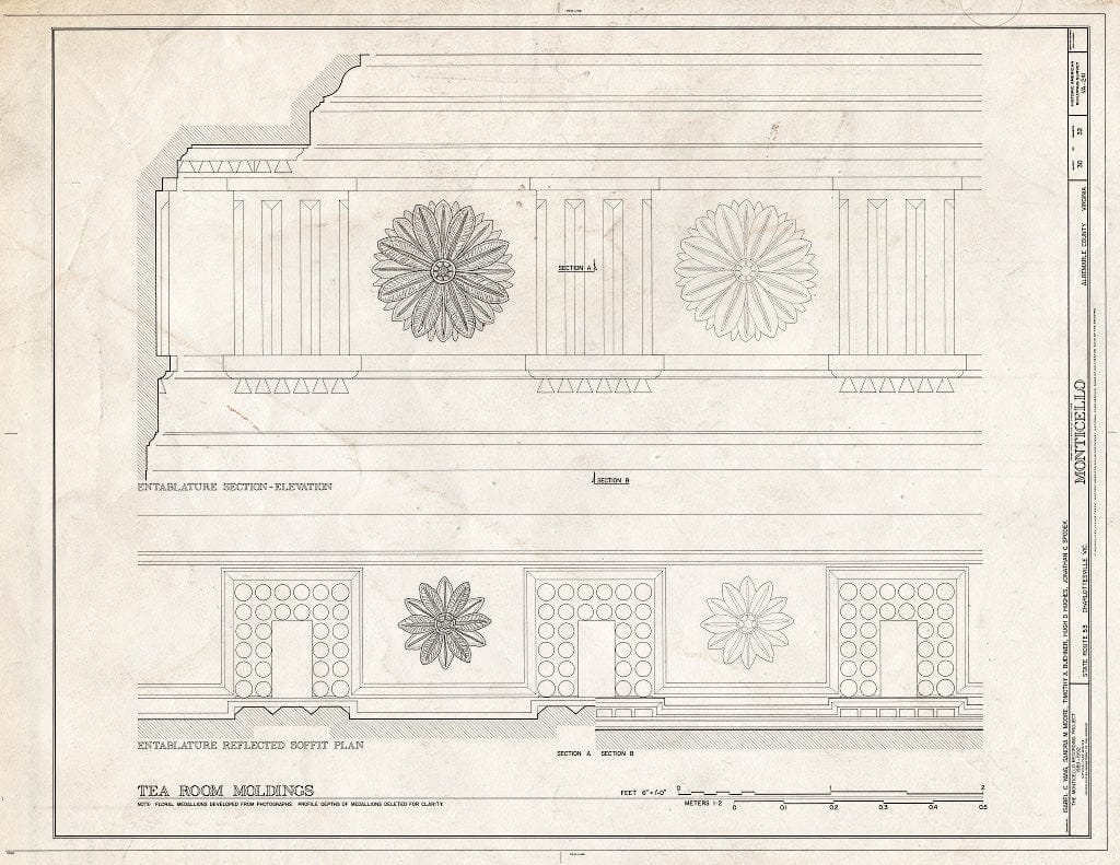 Blueprint HABS VA,2-Char.V,1- (Sheet 30 of 32) - Monticello, State Route 53 Vicinity, Charlottesville, Charlottesville, VA