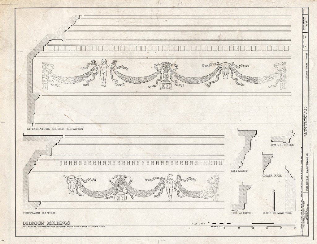 Blueprint HABS VA,2-Char.V,1- (Sheet 31 of 32) - Monticello, State Route 53 Vicinity, Charlottesville, Charlottesville, VA