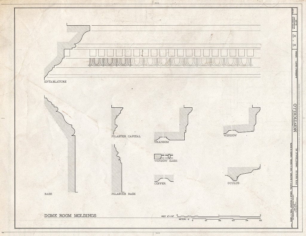 Blueprint HABS VA,2-Char.V,1- (Sheet 32 of 32) - Monticello, State Route 53 Vicinity, Charlottesville, Charlottesville, VA