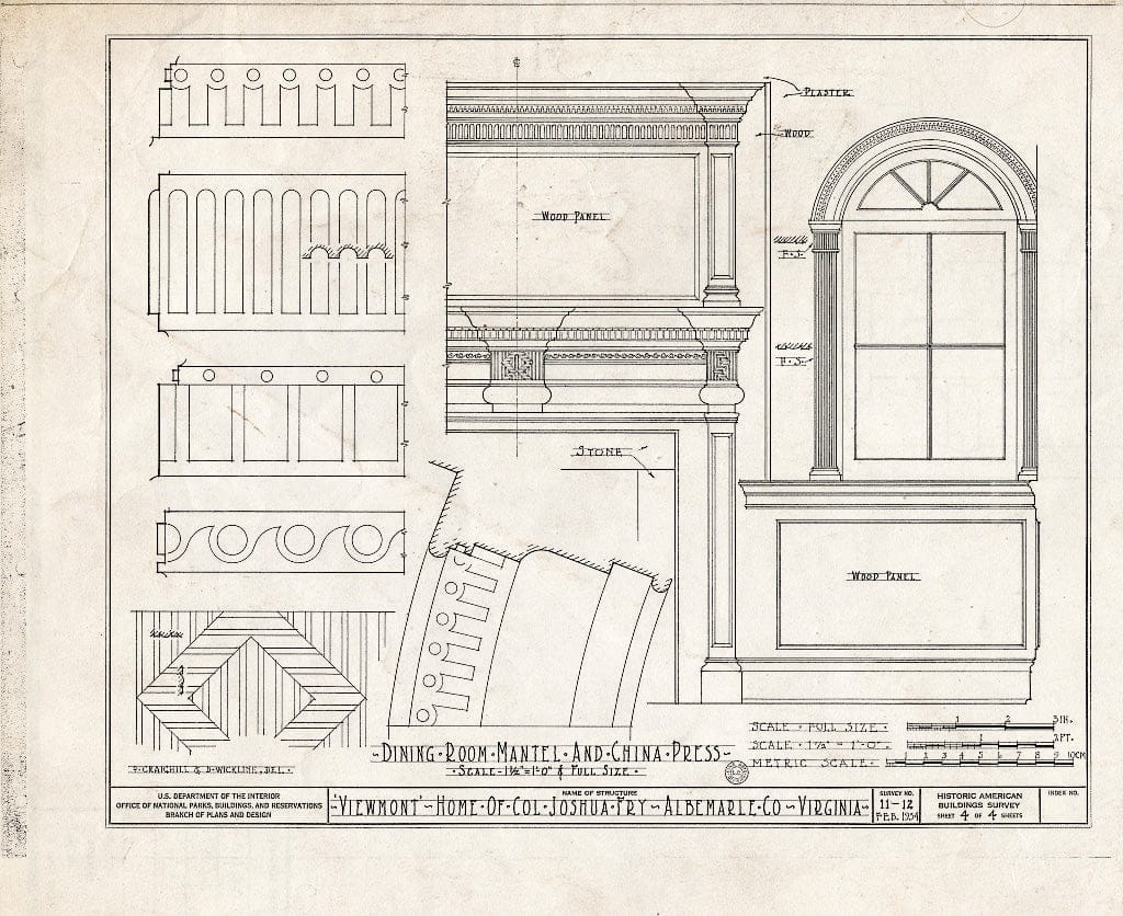 Blueprint HABS VA,2-Char.V,2- (Sheet 4 of 4) - Viewmont, State Routes 20 & 712 Vicinity, Charlottesville, Charlottesville, VA