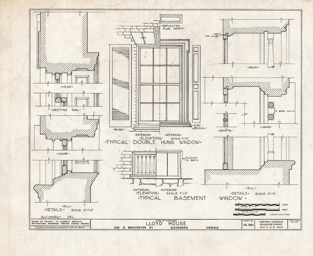 Blueprint HABS VA,7-Alex,15- (Sheet 12 of 16) - Wise-Hooe-Lloyd House, 220 North Washington Street, Alexandria, Independent City, VA