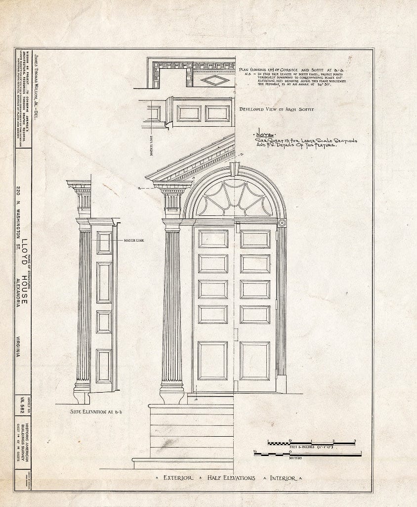 Blueprint HABS VA,7-Alex,15- (Sheet 14 of 16) - Wise-Hooe-Lloyd House, 220 North Washington Street, Alexandria, Independent City, VA
