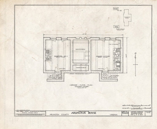 Blueprint HABS VA,7-ARL,1- (Sheet 10 of 18) - Arlington House, Lee Drive, Arlington National Cemetery, Arlington, Arlington County, VA