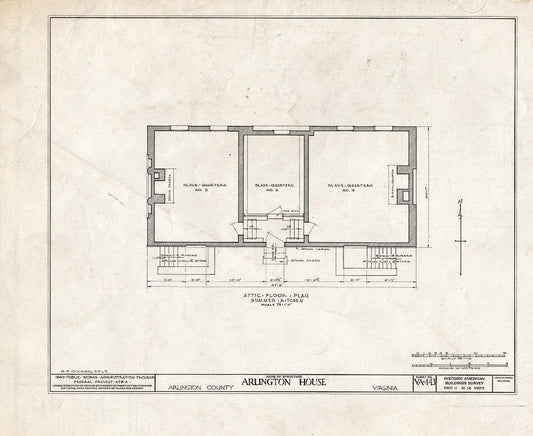 Blueprint HABS VA,7-ARL,1- (Sheet 11 of 18) - Arlington House, Lee Drive, Arlington National Cemetery, Arlington, Arlington County, VA