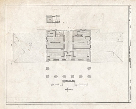 Blueprint HABS VA,7-ARL,1- (Sheet 5 of 23) - Arlington House, Lee Drive, Arlington National Cemetery, Arlington, Arlington County, VA