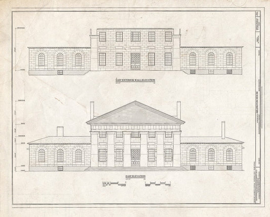 Blueprint HABS VA,7-ARL,1- (Sheet 6 of 23) - Arlington House, Lee Drive, Arlington National Cemetery, Arlington, Arlington County, VA