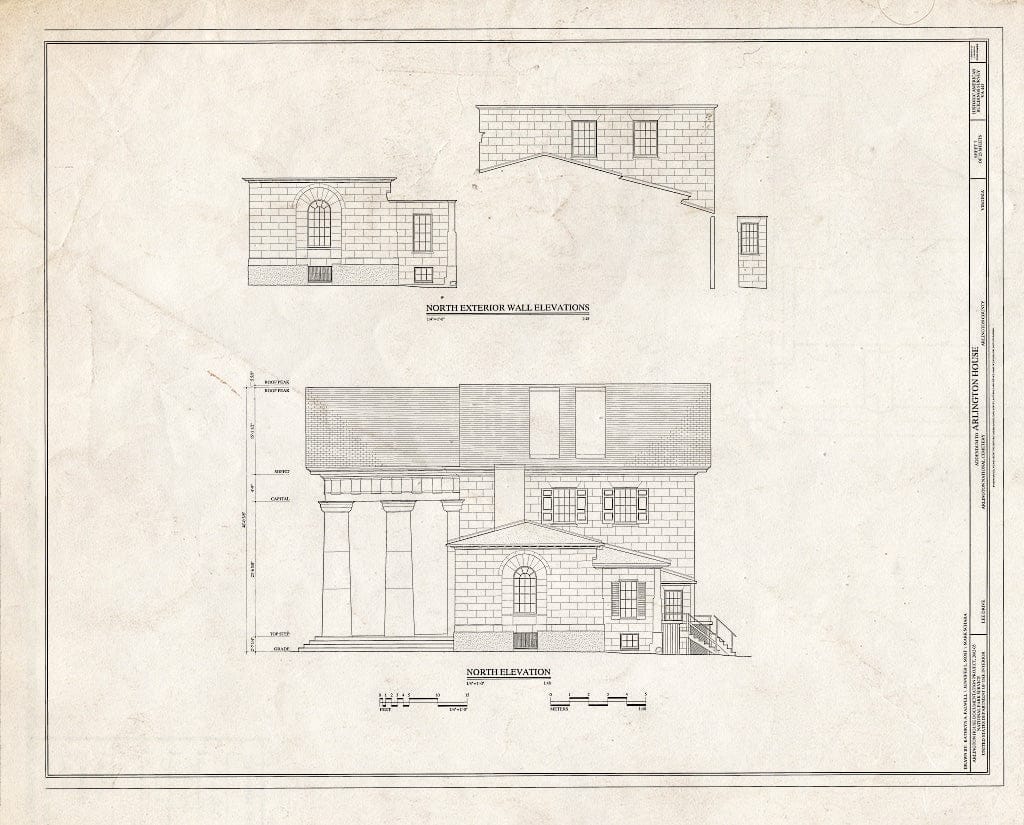 Blueprint HABS VA,7-ARL,1- (Sheet 7 of 23) - Arlington House, Lee Drive, Arlington National Cemetery, Arlington, Arlington County, VA