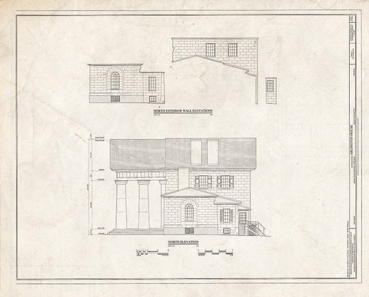 Blueprint HABS VA,7-ARL,1- (Sheet 7 of 23) - Arlington House, Lee Drive, Arlington National Cemetery, Arlington, Arlington County, VA