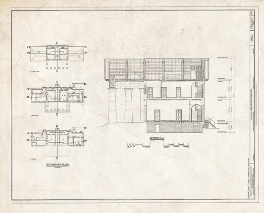 Blueprint HABS VA,7-ARL,1- (Sheet 10 of 23) - Arlington House, Lee Drive, Arlington National Cemetery, Arlington, Arlington County, VA