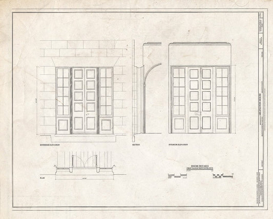 Blueprint HABS VA,7-ARL,1- (Sheet 15 of 23) - Arlington House, Lee Drive, Arlington National Cemetery, Arlington, Arlington County, VA