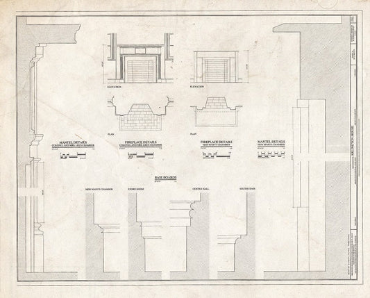 Blueprint HABS VA,7-ARL,1- (Sheet 19 of 23) - Arlington House, Lee Drive, Arlington National Cemetery, Arlington, Arlington County, VA