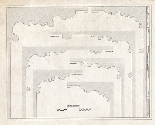 Blueprint HABS VA,7-ARL,1- (Sheet 21 of 23) - Arlington House, Lee Drive, Arlington National Cemetery, Arlington, Arlington County, VA
