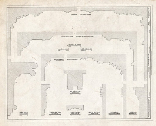 Blueprint HABS VA,7-ARL,1- (Sheet 22 of 23) - Arlington House, Lee Drive, Arlington National Cemetery, Arlington, Arlington County, VA