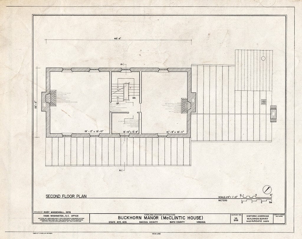 Blueprint HABS VA,9-BACO.V,1- (Sheet 4 of 10) - Buckhorn Manor, State Route 603, Bacova, Bath County, VA