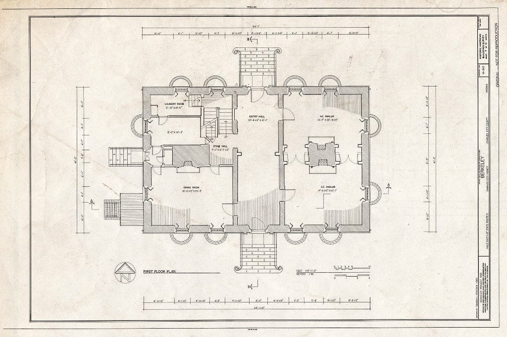 Blueprint HABS VA,19-Charc.V,4- (Sheet 4 of 16) - Berkeley, State Route 5 Vicinity, Charles City, Charles City, VA