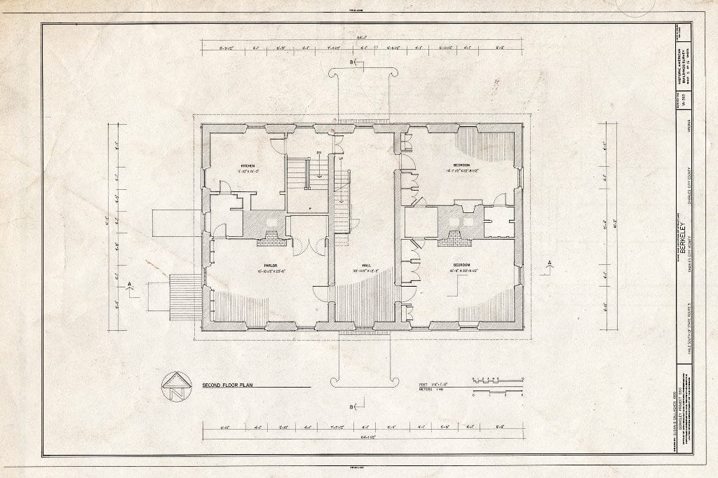 Blueprint HABS VA,19-Charc.V,4- (Sheet 5 of 16) - Berkeley, State Route 5 Vicinity, Charles City, Charles City, VA