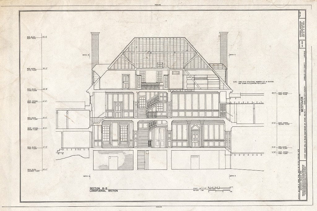 Blueprint HABS VA,19-WEST,1- (Sheet 19 of 33) - Westover, State Route 633, Westover, Charles City, VA