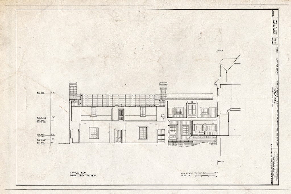 Blueprint HABS VA,19-WEST,1- (Sheet 20 of 33) - Westover, State Route 633, Westover, Charles City, VA