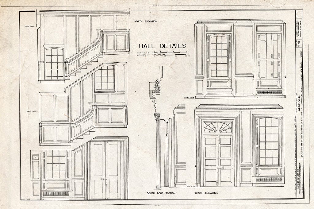 Blueprint HABS VA,19-WEST,1- (Sheet 22 of 33) - Westover, State Route 633, Westover, Charles City, VA