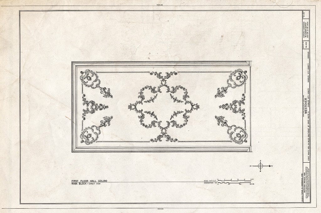 Blueprint HABS VA,19-WEST,1- (Sheet 24 of 33) - Westover, State Route 633, Westover, Charles City, VA