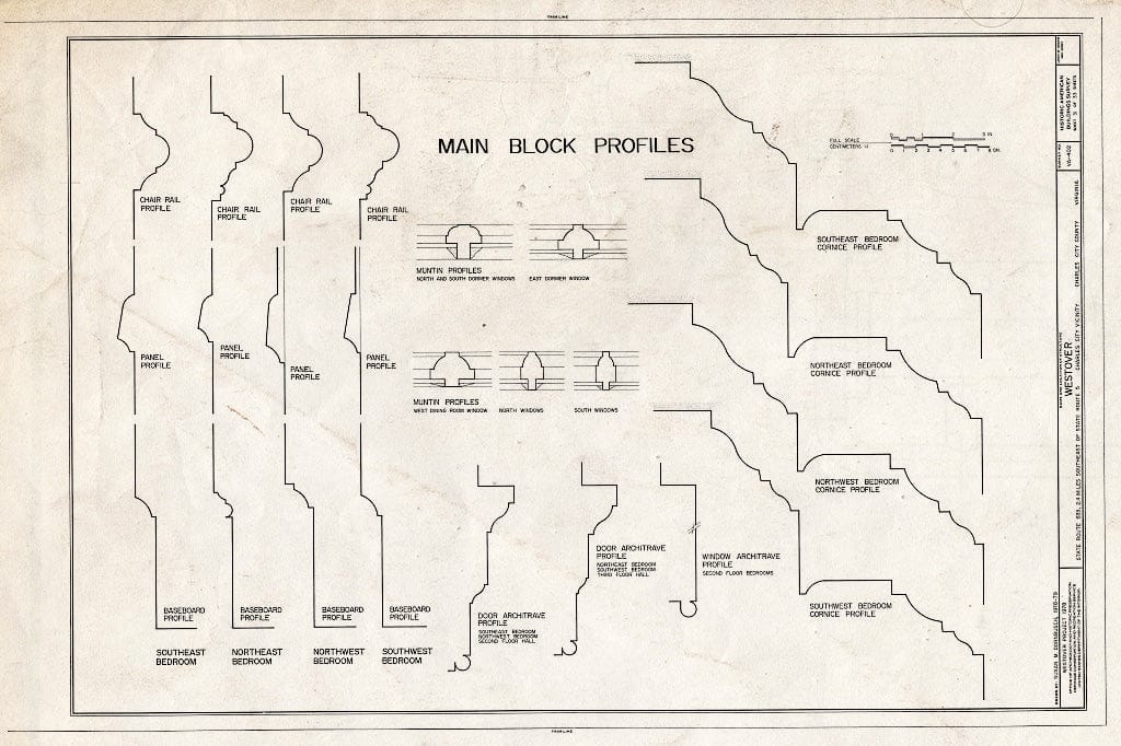 Blueprint HABS VA,19-WEST,1- (Sheet 31 of 33) - Westover, State Route 633, Westover, Charles City, VA