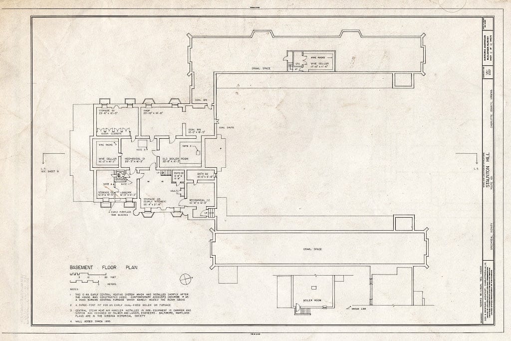 Blueprint HABS VA,20-Brook.V,1- (Sheet 2 of 12) - Staunton Hill, State Route 619, Brookneal, Campbell County, VA
