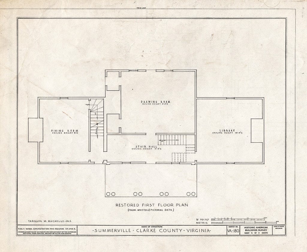 Blueprint HABS VA,22-BOYC.V,1- (Sheet 2 of 3) - Summerville, Page Run, Boyce, Clarke County, VA